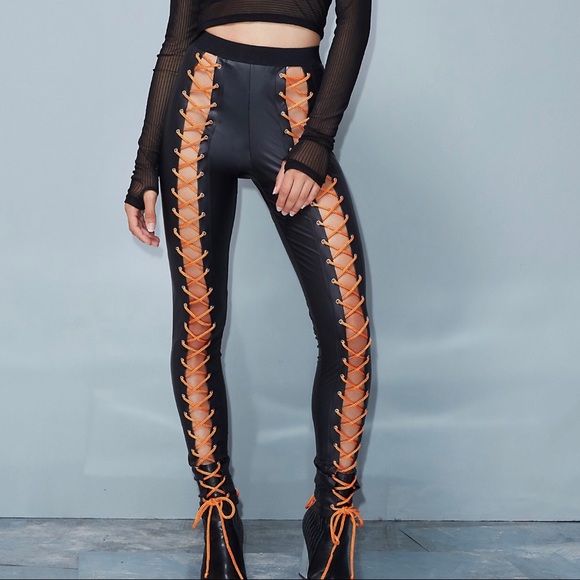 dolls kill Other - Black corset lace up leggings